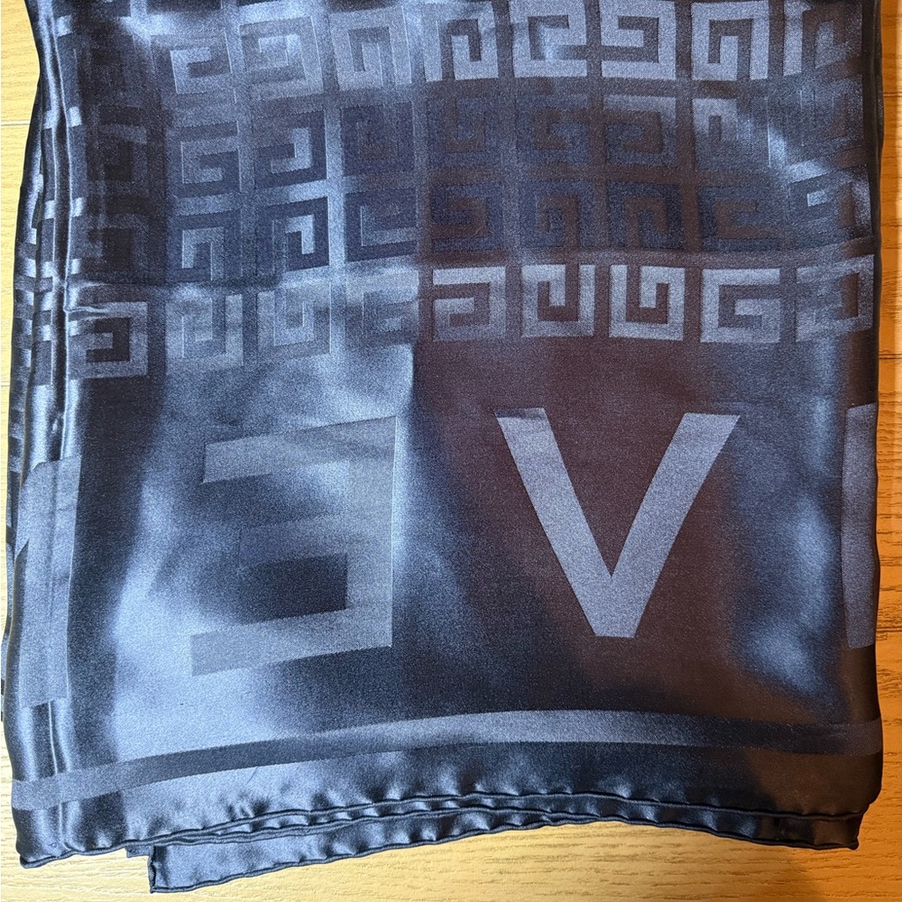 Givenchy 4G Small Silk Scarf Women's Dark Blue